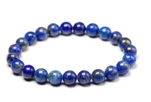 Divinity Lapis Lazuli Natural Pure Certified 8mm Unisex Bracelet Super AAA Quality for Healing Meditation Success and Abundance (Lapiz Lazuli Bracelet)