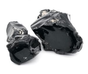 Natural Black Obsidian Raw Rough Stones. Weight : 100 To 150 Grams Approx.|Pack Of 1 To 4 Beautiful Natural Raw Stones Depending On Raw Crystal Stone Size|Hand Picked&Cleaned
