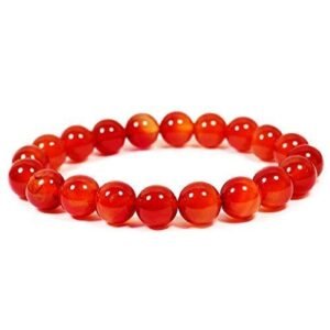 Divine Spirituals Natural Pure Certified 8mm Unisex Bracelets Super AAA Quality for Healing Meditation Success and Abundance Red Carnelian Bracelet