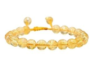 Divinity Natural Citrine Pure Certified Adjustable Thread Unisex Bracelet Super AAA Quality for Yoga Reiki