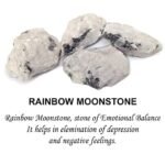 Divinity Healing Natural Rough – Rainbow Moonstone 100gm AAA Grade Unpolished Raw Stone for Gemstone Reiki Healing Crystal Stones Natural Healing Crystals Abundance Stones 28