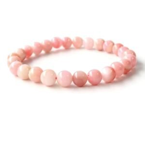 Divine Spirituals Natural Pure Certified 8mm Unisex Bracelets Super AAA Quality for Healing Meditation Success and Abundance Pink Opal Bracelet