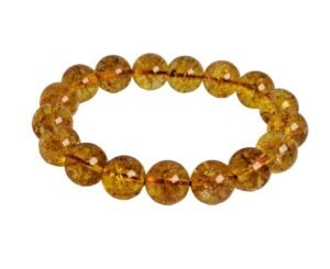 Divinity Natural Citrine Pure Certified 12 mm Adjustable Band Unisex Bracelet Super AAA Quality for Healing Meditation Success and Abundance