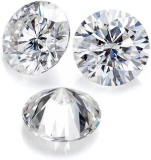 GRA Certified Lab Grown D Colorless VVS1 Clarity Excellent Cut Moissanite Diamond Simulant – Round Loose Gemstone 3.52 Carat (10 mm) with Certificate & Warranty Included | For Engagement and Custom Jewellery Projects