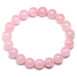 Rose Quartz Certified Bracelet for Women Men Natural Healing - AAA Grade Original Healing Gemstone Stretchable Love and Harmony Unisex Bracelet