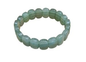 Divine Spirituals Pure Green Aventurine Flat Faceted Certified 10 mm Unisex Bracelet for Abundance, Prosperity, Self Love, Wealth and Protection
