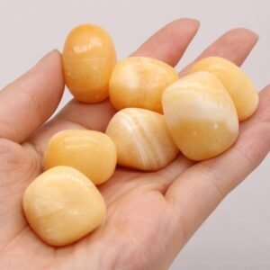 Divinity Original Crystal Tumble GemStone For Manifestation, Abundance , Healing and Meditation (Yellow Jade)