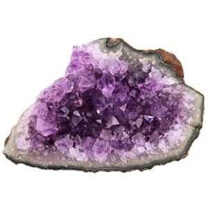Natural Purple Amethyst Quartz Crystal Cluster Geode Druzy Home Decoration Gemstone Specimen