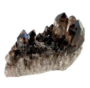 Smoky Quartz Stone Cluster from Brazil - Original Lab Certified Natural Cluster Stone for Reiki Healing, Aura Cleaning, Vaastu, Meditation and to Remove Negative Energy (85 to 500 Grams Clusters)