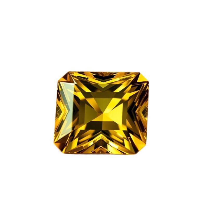 Divinity Healing Sunela Stone Original Certified 7.4 Carat/Ratti Square Shape Original Certified Natural Citrine Gemstone (Rhio Grande Topaz) AAA Quality for Ring Jewellery For Men and Women Healing Crystal Rings Abundance Stones 16