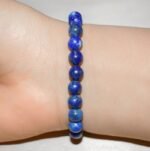 Divinity Healing Lapis Lazuli Natural Pure Certified 8mm Unisex Bracelet Super AAA Quality for Healing Meditation Success and Abundance (Lapiz Lazuli Bracelet) Chakra Healing Bracelets Abundance Stones 16