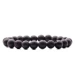 Natural Lava Stone Crystal Bracelet for Positivity, Success, Chakra Healing and Meditation - Unisex Strechable Pure Natural Lab Certified Crystal Bracelet
