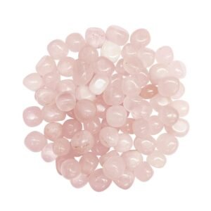 Divine Spirituals Natural Rose Quartz Tumbled Stone Crystal Tumble Stone Crystals Gemstones Tumbled Pebble Stones for Healing Meditation and Manifest Abundance - Value Pack of 2