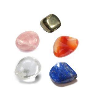 Zodiac Natural Crystal Tumble Set Taurus Sun Sign Premium Birthstone Gemstone Tumble Crystal Kit for Healing Meditation Financial Abundance and Good Luck