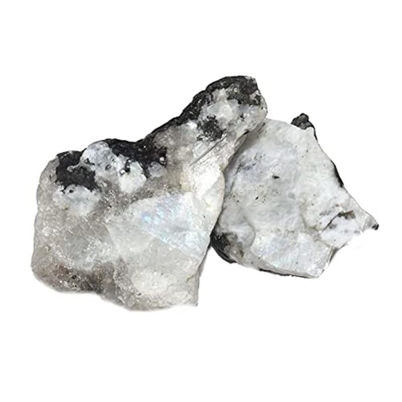 Divinity Healing Natural Rough – Rainbow Moonstone 100gm AAA Grade Unpolished Raw Stone for Gemstone Reiki Healing Crystal Stones Natural Healing Crystals Abundance Stones 22