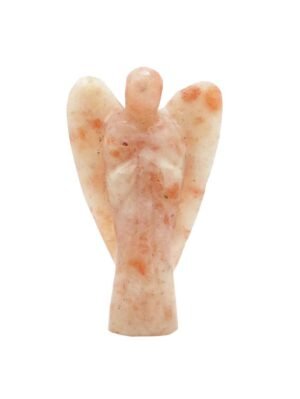 Natural Energized Sunstone Healing Lab Certified Natural Crystal Angel (3" Inches)