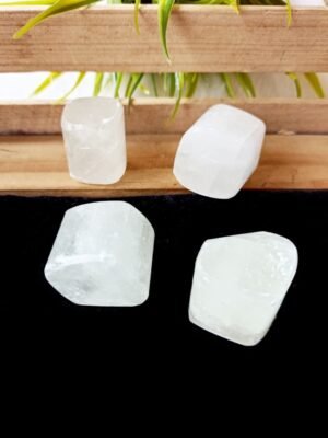 Selenite Natural Healing Crystal Tumble Stone (Value Pack of 2 AAA Grade Natural Tumbles)