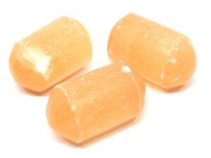 Divine Orange Selenite Natural Healing Crystal Tumble Stone (Value Pack of 2 AAA Grade Natural Tumbles)