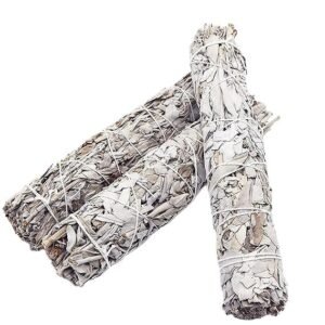 California White Sage Bundle Smudging Sticks for Cleansing Home Smudge Rituals (6 Inches, 25-30 Grams Each) Incense Sticks for Removing Negativity,Spiritual Healing,Improves Sleep - Pack of 12