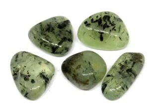 Divine Prehnite Natural Healing Crystal Tumble Stone (Value Pack of 2 AAA Grade Natural Tumbles)