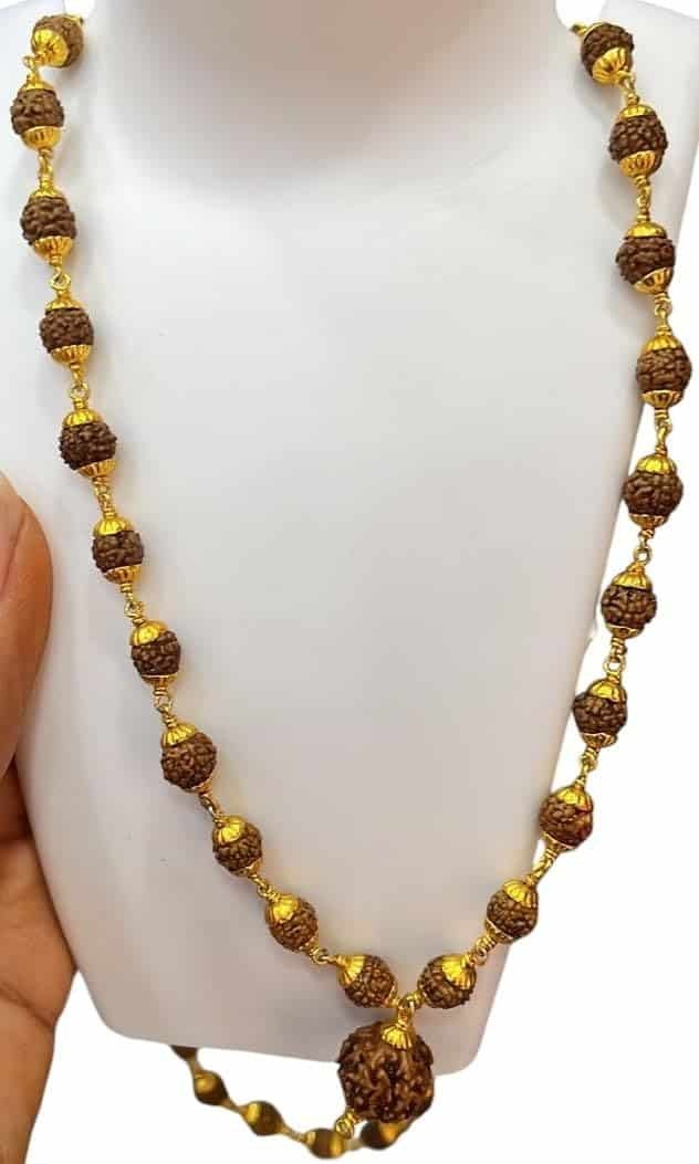 Divinity Healing 5 Mukhi Nepali Certified original Rudraksha Mala Neckwear for Men and Women 54+1 Beads with Certificate 7 mm Brown with German Silver Golden Capings Crystal Mala Abundance Stones 12 Divinity Healing 5 Mukhi Nepali Certified original Rudraksha Mala Neckwear for Men and Women 54+1 Beads with Certificate 7 mm Brown with German Silver Golden Capings Crystal Mala Abundance Stones 12