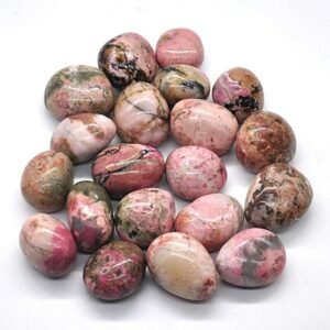 Rhodochrosite Natural AAA Grade Tumble Pebbles Stones for Reiki Healing Home Decoration and Vastu Correction Love Relationship (Rhodochrosite)