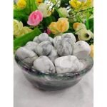 Divinity Healing Howlite Tumble Natural Tumble Stones for Reiki Healing Vastu Correction and Financial Abundance Chakra Tumbled Stones Abundance Stones 19