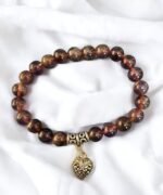 Divinity Healing Ametrine Heart Natural Crystal Certified 8 mm Unisex Original Beads Bracelet for Prosperity and Abundance Chakra Healing Bracelets Abundance Stones 12