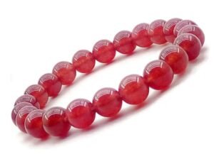 Divine Spirituals Ruby Onyx Natural Bracelet Pure Certified 8mm Unisex Bracelets Super AAA Quality for Healing Meditation Success and Abundance