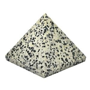 Divine Natural Dalmatian Jasper Certified Pyramid - 2" Inch Crystal Certified Pyramid for Positive Energy, Vastu, Reiki, Feng Shui and Chakra Healing Energy Balancing