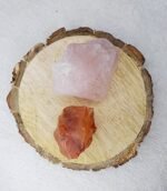 Divinity Healing Carnelian and Rose Quartz AAA Grade Raw Natural Crystal Combo with Wooden Natural Bark Coaster for Healing, Meditation and Manifestation Natural Healing Crystals Abundance Stones 12 Divinity Healing Carnelian and Rose Quartz AAA Grade Raw Natural Crystal Combo with Wooden Natural Bark Coaster for Healing, Meditation and Manifestation Natural Healing Crystals Abundance Stones 12