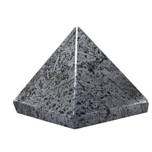 Divine Natural Hematite Certified Pyramid - 2" Inch Crystal Certified Pyramid for Positive Energy, Vastu, Reiki, Feng Shui and Chakra Healing Energy Balancing