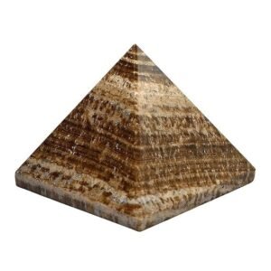 Divine Natural Aragonite Certified Pyramid - 2" Inch Crystal Certified Pyramid for Positive Energy, Vastu, Reiki, Feng Shui and Chakra Healing Energy Balancing