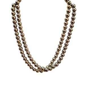 Certified Golden Pyrite Jaap Mala 108+1-8 mm Beads for Prosperitiy Wealth and Willpower