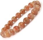 Natural Sun Stone Crystal Bracelet for Positivity, Success, Chakra Healing and Meditation - Unisex Strechable Pure Natural Lab Certified Crystal Bracelet