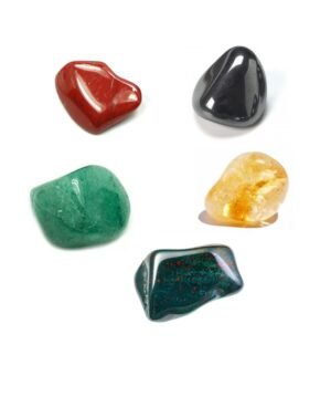 Zodiac Natural Crystal Tumble Set Virgo Zodiac Sun Sign Premium Birthstone Gemstone Tumble Crystal Kit for Healing Meditation Financial Abundance and Good Luck