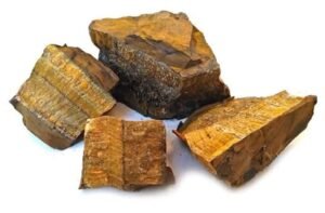Natural Tiger Eye Raw Rough Stones Weight :100 To 150 Grams Approx.|Pack Of 1 To 4 Beautiful Natural Raw Stones Depending On Raw Crystal Stone Size|Hand Picked And Cleaned