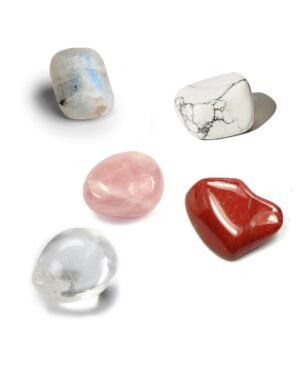 Zodiac Natural Crystal Tumble Set Cancer Sun Sign Premium Birthstone Gemstone Tumble Crystal Kit for Healing Meditation Financial Abundance and Good Luck