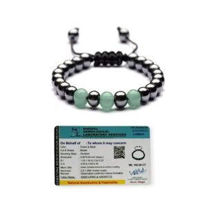 Hematite and Green Aventurine 8mm Beads Original Stones Charming Bracelet For Reiki Chakra Healing Yoga Meditation Unisex Certified Good Luck Crystal Bracelet
