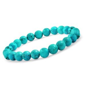 Balance Chakras with Natural Crystal Certified healing bracelets. Stretchable - 8MM beads Bracelets for men & women.(Turquoise Bracelet)