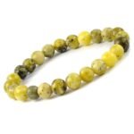 Divine Natural Serpentine Semi Precious Gemstone Bracelet, Crystal Stone 8mm Beads Bracelet Round Shape for Reiki Healing, Crystal Healing and Chakra Balance