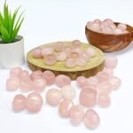 Divinity Healing Natural Rose Quartz Tumbled Stone Crystal Tumble Stone Crystals Gemstones Tumbled Pebble Stones for Reiki Healing – Value Pack of 2 Chakra Tumbled Stones Abundance Stones 16