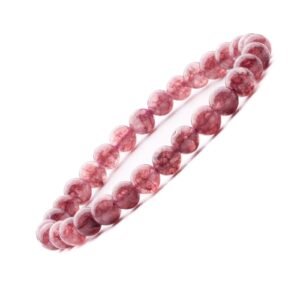 Natural Certified 8MM Healing Crystal Gem Stone Crystal Bracelet for Men and Women (Pink Tourmaline Bracelet)