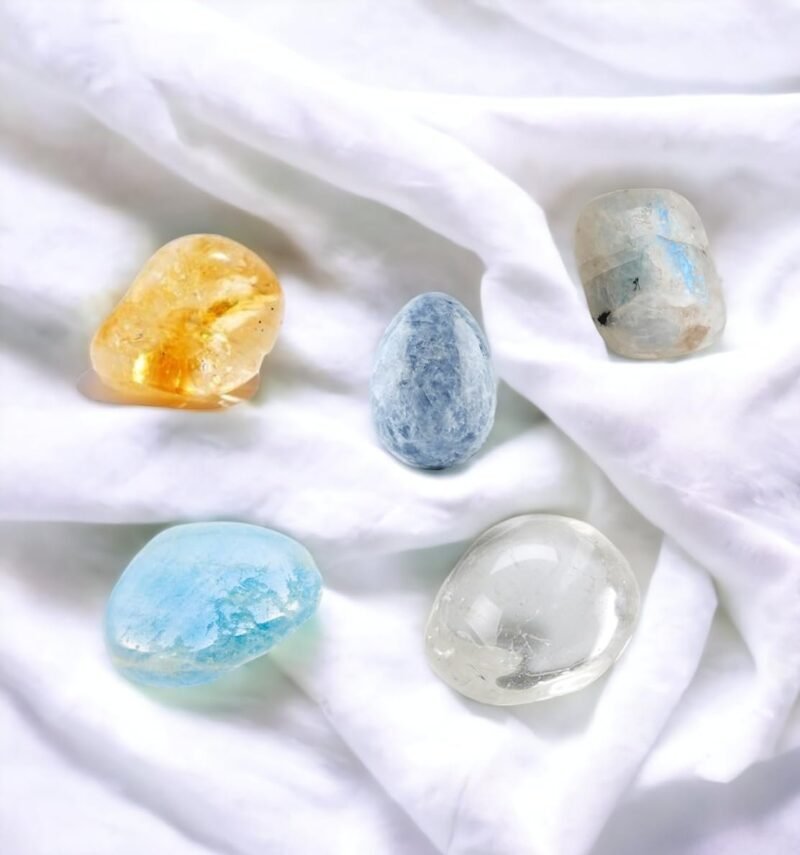 Divinity Healing Zodiac Gemini Premium Birthstone Gemstone Tumble Crystal Kit for Healing, Meditation Abundance and Good Luck Chakra Tumbled Stones Abundance Stones 23