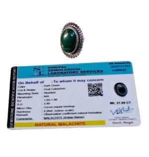 Divinity Certified Malachite Adjustable Crystal Ring for Love - The Gaurdian of Heart Unisex Ring