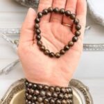 Divinity Healing Natural Bronzite Bracelet Lab Certified AAA Grade 8mm Stretchable Original Real Crystal Bracelet For Grounding, and Root Chakra Balancing Chakra Healing Bracelets Abundance Stones 29