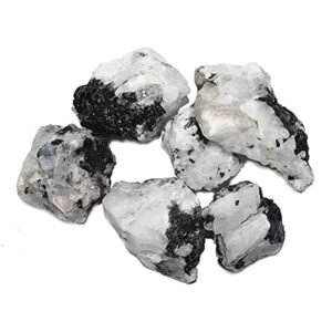 Divine Natural Rough - Rainbow Moonstone 100gm AAA Grade Unpolished Raw Stone for Gemstone Reiki Healing Crystal Stones