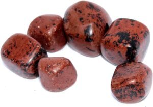 Divine Mahogany Obsidian Tumbled Stone for Fulfillment, Growth, Strength and Tension Relief amd Meditation (Value Pack of 2)