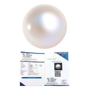 Natural South Sea Pearl (Original Moti) Lab-Certified AAA Grade Premium Astrological Gem For Moon, Peace, Stress Reduction, Prosperity & Ring Jewelry For Men & Women approx 4 carat
