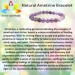 Divinity Healing Natural Crystal Ametrine Bracelet 8mm Stretchable Original Semi Precious Gemstone Bracelet For Balancing Energy – Crown & Solar Plexus Chakras Chakra Healing Bracelets Abundance Stones 26